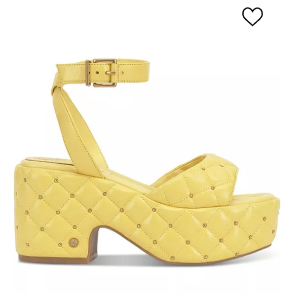Vince Camuto Womens Ellah Platform Sandal Lemoncello 6M - Picture 2 of 7
